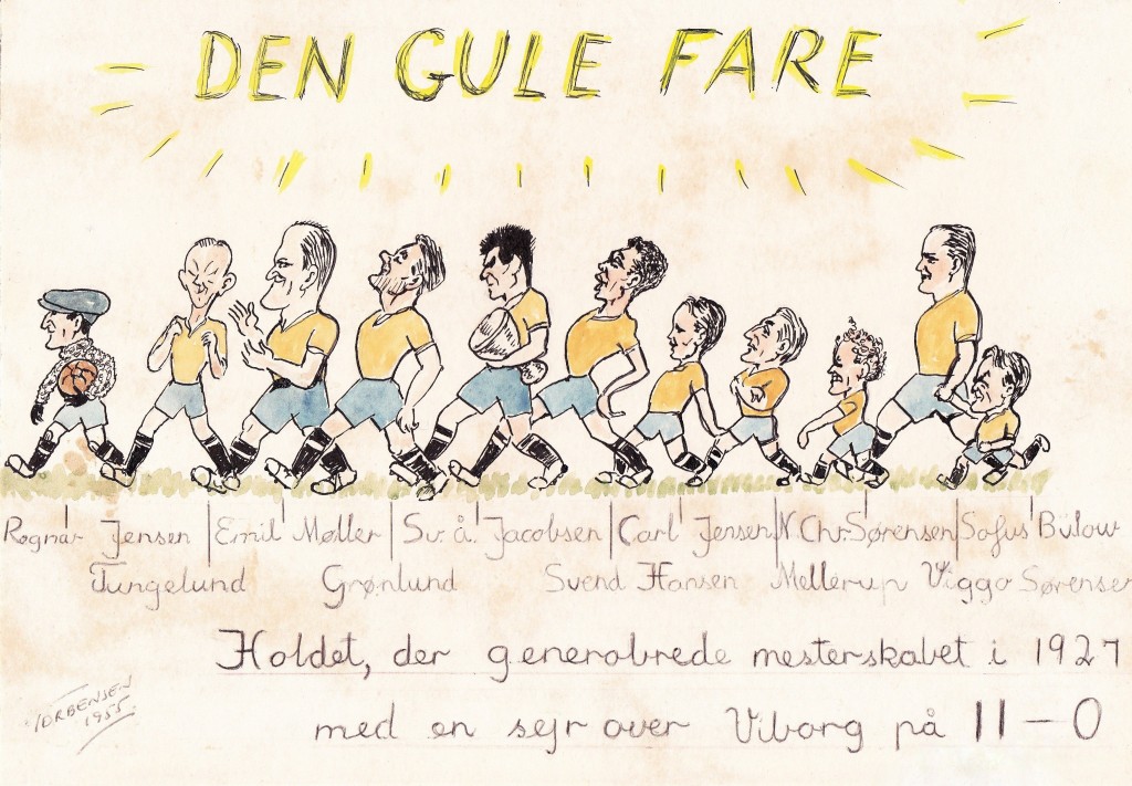 DEN GULE FARE 1927 - Johs. B. Torbensens tegning fra 1955