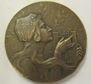 August Olsens DM-medalje fra 1917 (forsiden)